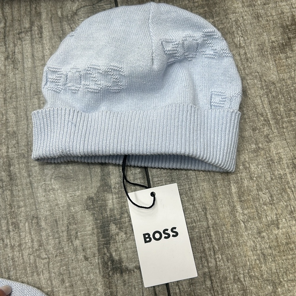 BOSS Baby Blue Hat and Booties Set - New - Picture 4 of 5